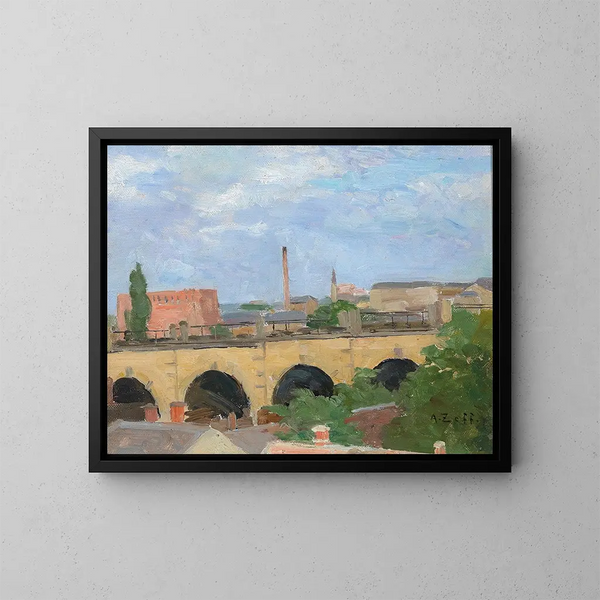 op de Ligurische kust - Alfred Zoff — ingelijst kunstwerk aan de muur