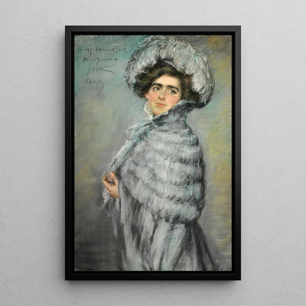 Laura Alice en grijs - Alice Pike Barney — ingelijst kunstwerk aan de muur