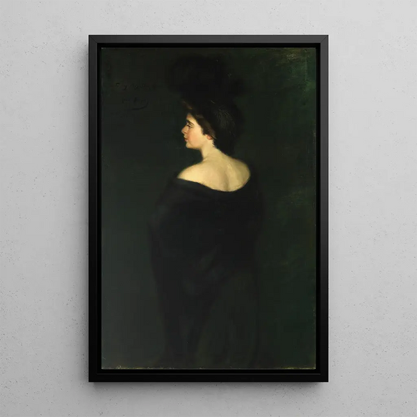 Laura en zwart - Alice Pike Barney — ingelijst kunstwerk aan de muur