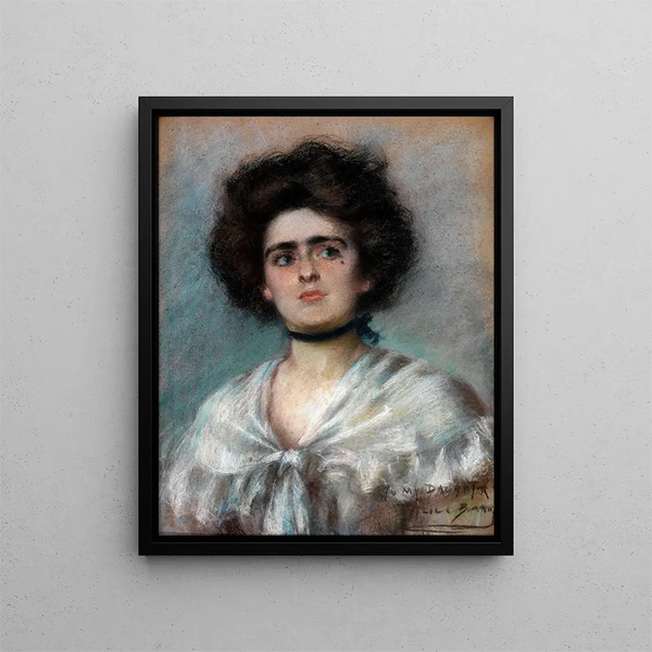 Laura met Fichu - Alice Pike Barney — ingelijst kunstwerk aan de muur