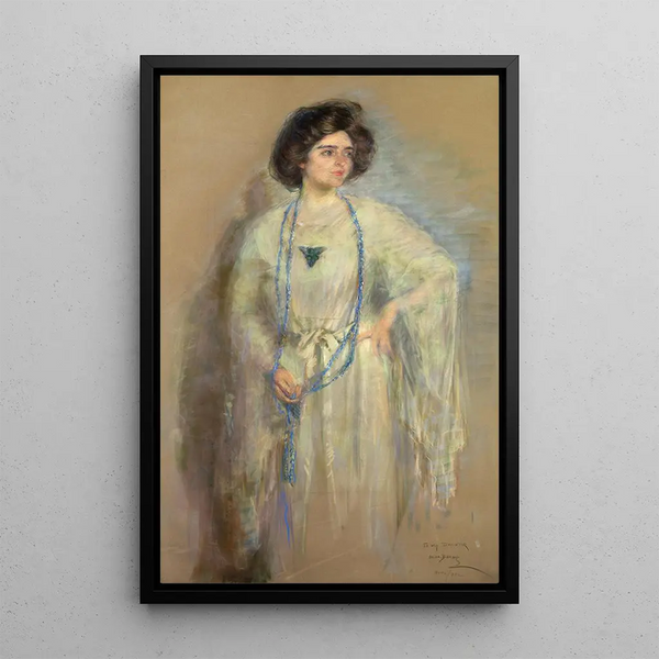 Laura en wit - Alice Pike Barney — ingelijst kunstwerk aan de muur