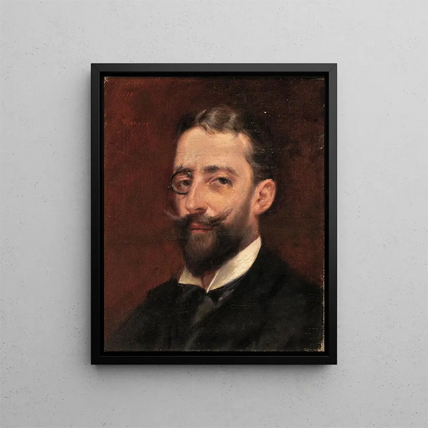 Man met monocle - Alice Pike Barney — ingelijst kunstwerk aan de muur