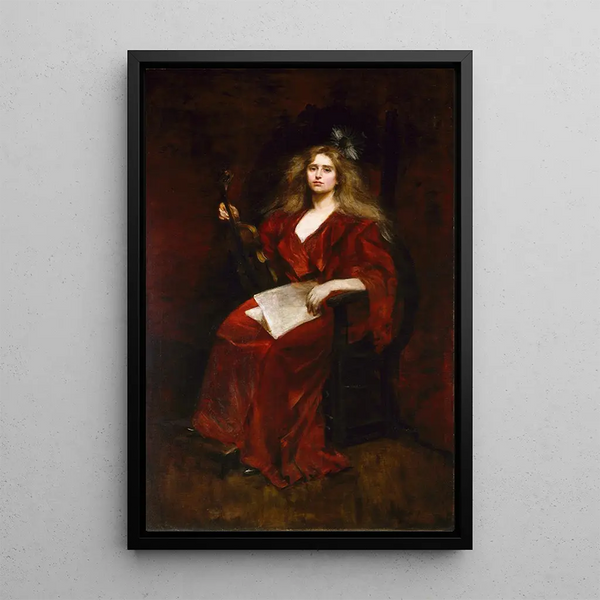 Natalie op viool - Alice Pike Barney — ingelijst kunstwerk aan de muur