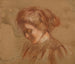 Studie met rode potlood - Alice Pike Barney — weergave van het kunstwerk