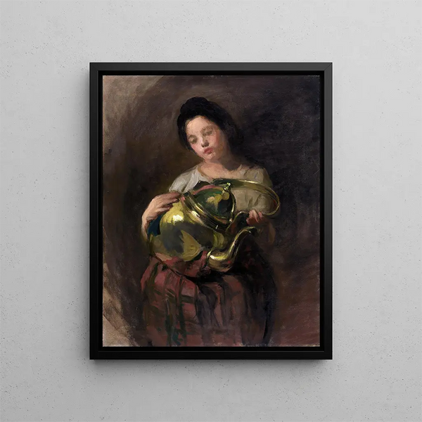 De koperen waterkoker - Alice Pike Barney — ingelijst kunstwerk aan de muur