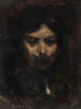 The Musketeer – Alice Pike Barney — dark portrait painted in oil, artwork view