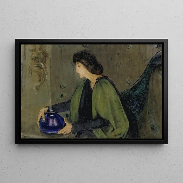 Vrouw en Pauw - Alice Pike Barney — ingelijst kunstwerk aan de muur