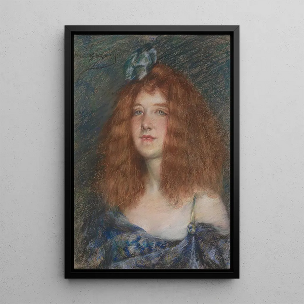 Vrouw met rood haar - Alice Pike Barney — ingelijst kunstwerk aan de muur