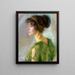Young woman in green - Alice Pike Barney — framed artwork on a wall