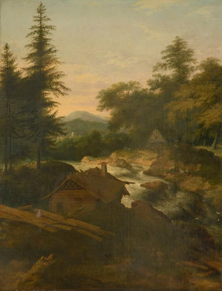 Allaert van Everdingen - River Landscape With Cottage.webp