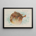 Fish Globe - Allen Ginter — framed artwork on a wall