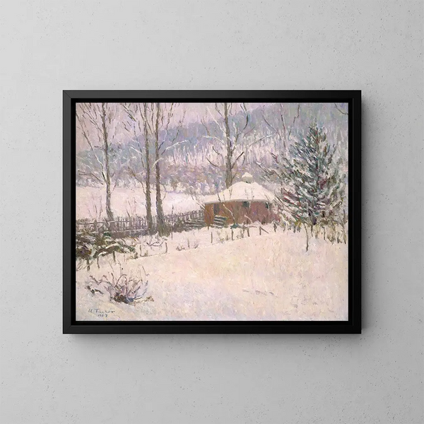 Winter in Portland - Allen Tucker — framed artwork on a wall