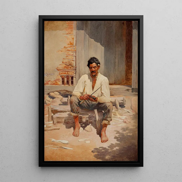 Reproduction of the painting Caipira coupant du tabac - Almeida Júnior