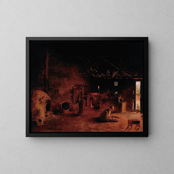 Country Kitchen Painting - Almeida Júnior — framed artwork on a wall