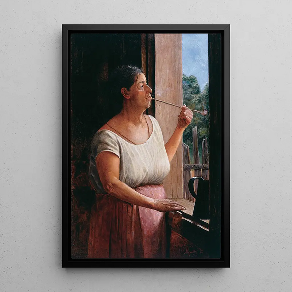 Nh Chica - Almeida Júnior — framed artwork on a wall