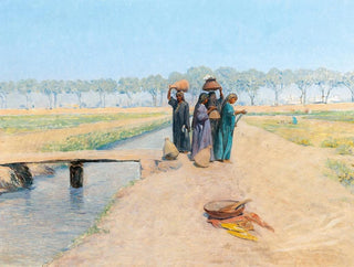 Alphons Leopold Mielich - Fellahin Motif on the Road to Giza near Cairo.webp