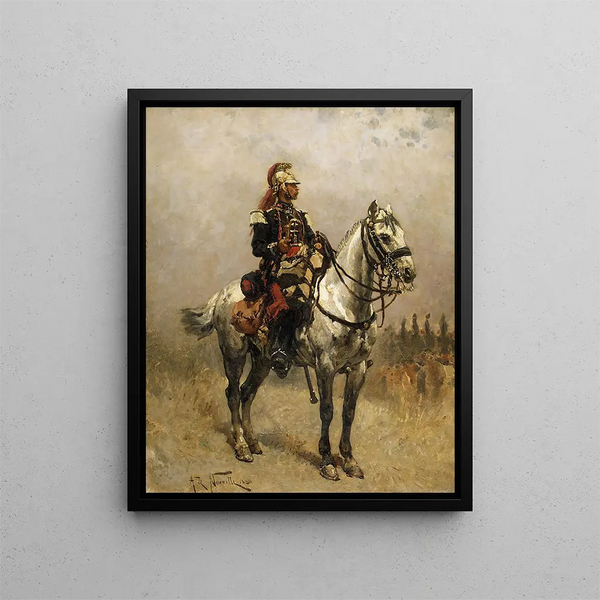 A Cavalier - Alphonse Marie de Neuville — framed artwork on a wall