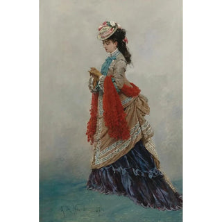 Alphonse Marie De Neuville - An Elegant Woman.webp
