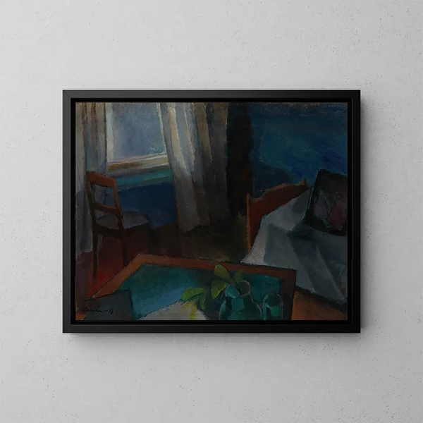 Interior Painting - Alvar Cawén — framed artwork on a wall