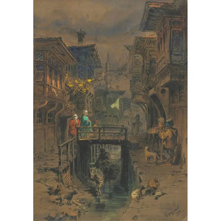Amadeo Preziosi - A Street in Old Istanbul.webp