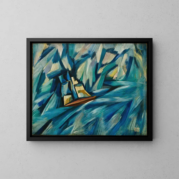Sailing Boat Painting - Amadeo de Souza-Cardoso — framed artwork on a wall
