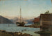 Avond in Balestrand - Amaldus Nielsen — weergave van het kunstwerk