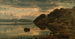 Ambiance du soir Skogsfjord Mandal - Amaldus Nielsen — weergave van het kunstwerk