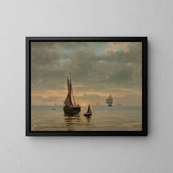Na de herinnering - Amaldus Nielsen — ingelijst kunstwerk aan de muur