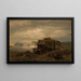 van Kinn vissershuisjes - Amaldus Nielsen — ingelijst kunstwerk aan de muur