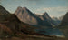 Sinds de fjord van Fjaerland Supphellebreen - Amaldus Nielsen — weergave van het kunstwerk
