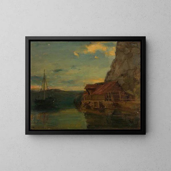 Fra Solsvik à Bergen - Amaldus Nielsen — ingelijst kunstwerk aan de muur