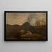 van Chevaux, fjord boisé à Mandal - Amaldus Nielsen — ingelijst kunstwerk aan de muur