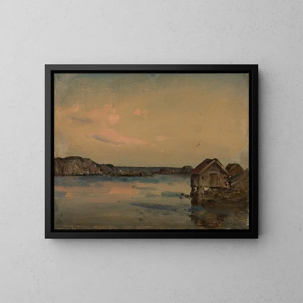 Kattehle Lindesnes - Amaldus Nielsen — ingelijst kunstwerk aan de muur