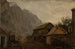 Regenachtige sfeer in Gudvangen - Amaldus Nielsen — weergave van het kunstwerk