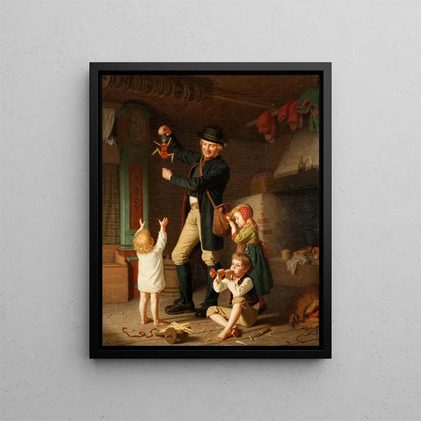 Jumping Jack - Amalia Lindegren — framed artwork on a wall
