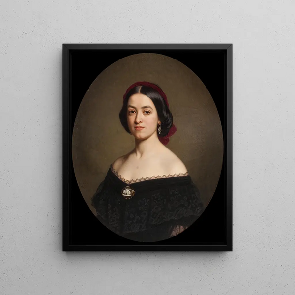 Unknown Woman - Amalia Lindegren — framed artwork on a wall