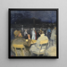 Sfeer van de avond in een park in Parijs, op de voorgrond een stel dat de menigte voor hen observeert - Christian Clausen — wandpresentatie van het kunstwerk