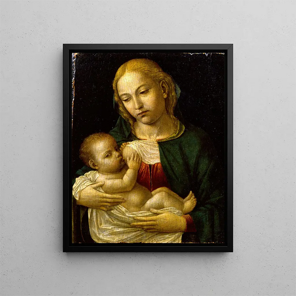 La Madonna del Latte - Ambrogio Bergognone — framed artwork on a wall