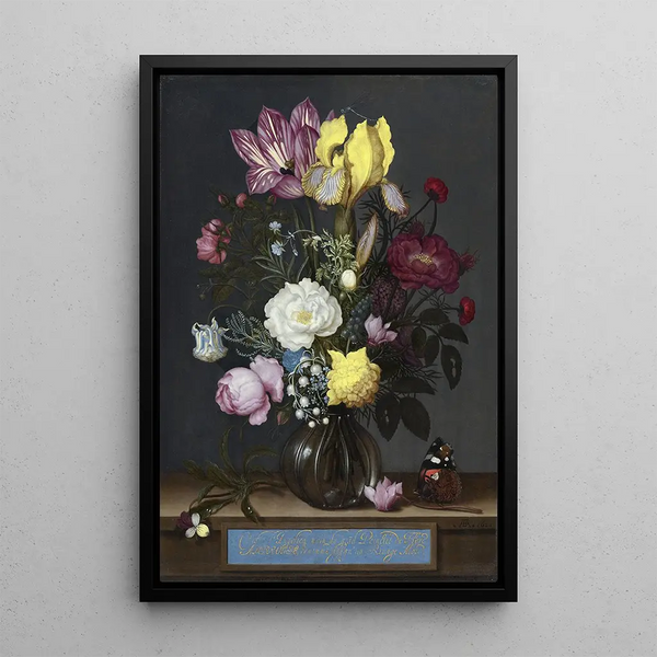 Reproduction of the painting of Bouquet of flowers in a glass vase - Ambrosius Bosschaert the Elder