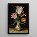 Natuurstudie van vier tulpen in een porseleinen WanLi-vaas - Ambrosius Bosschaert de Oude — ingelijst kunstwerk aan de muur