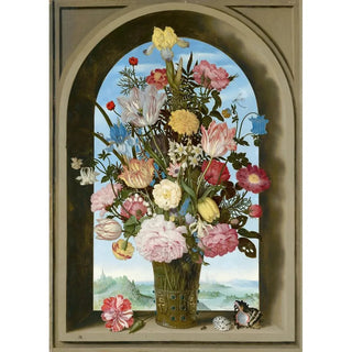 Ambrosius Bosschaert the Elder - Vase of Flowers in a Window.webp
