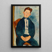 Jongen in gestreept trui - Amedeo Modigliani — ingelijst kunstwerk aan de muur