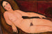 Nu op een bank - Amedeo Modigliani — weergave van het kunstwerk