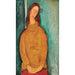 Portret van Jeanne Hébuterne - Amedeo Modigliani — weergave van het kunstwerk