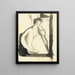 Onbekend schilderij - Amedeo Modigliani — ingelijst kunstwerk aan de muur