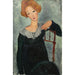 Reproductie van het schilderij Vrouw met rood haar - Amedeo Modigliani