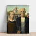 Reproductie van het schilderij Amerikaanse Gothic schilderij van Grant Wood