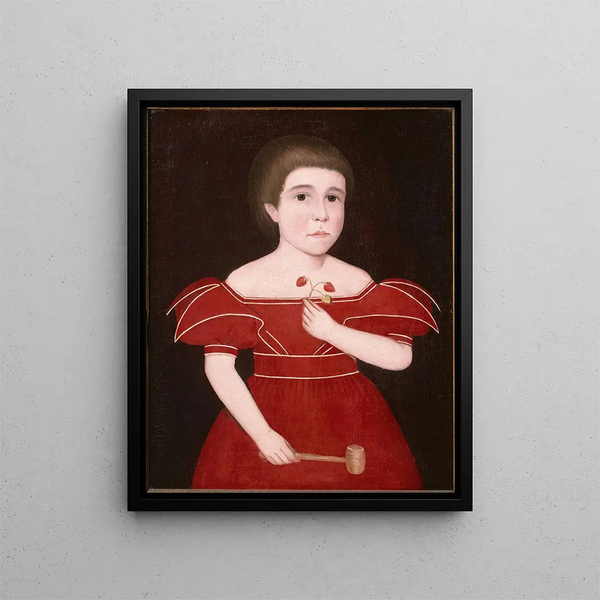 Boy in Red - Ammi Phillips — framed artwork on a wall