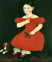 Meis in rode jurk - Ammi Phillips — weergave van het kunstwerk