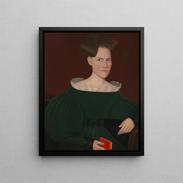 Portrait of Hélène Lena Ten Broeck - Ammi Phillips — framed artwork on a wall